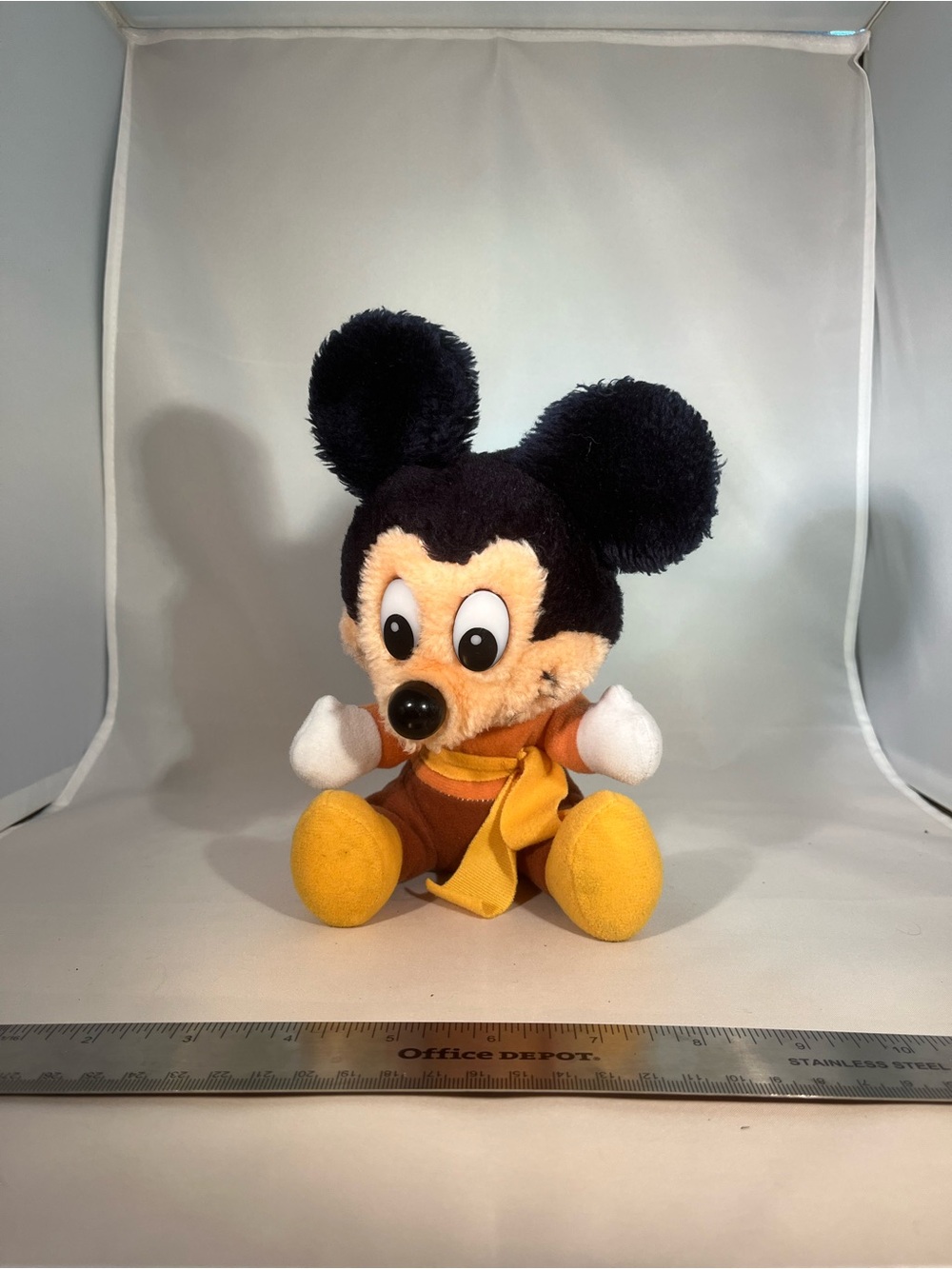 Vintage Walt Disney Mickey’s Christmas Carol Mickey Mouse Plush Stuffed Toy